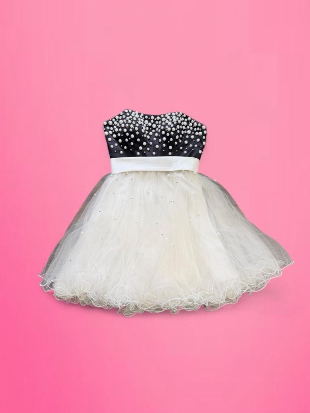 Sherri Hill pearl rhinestone tulle dress